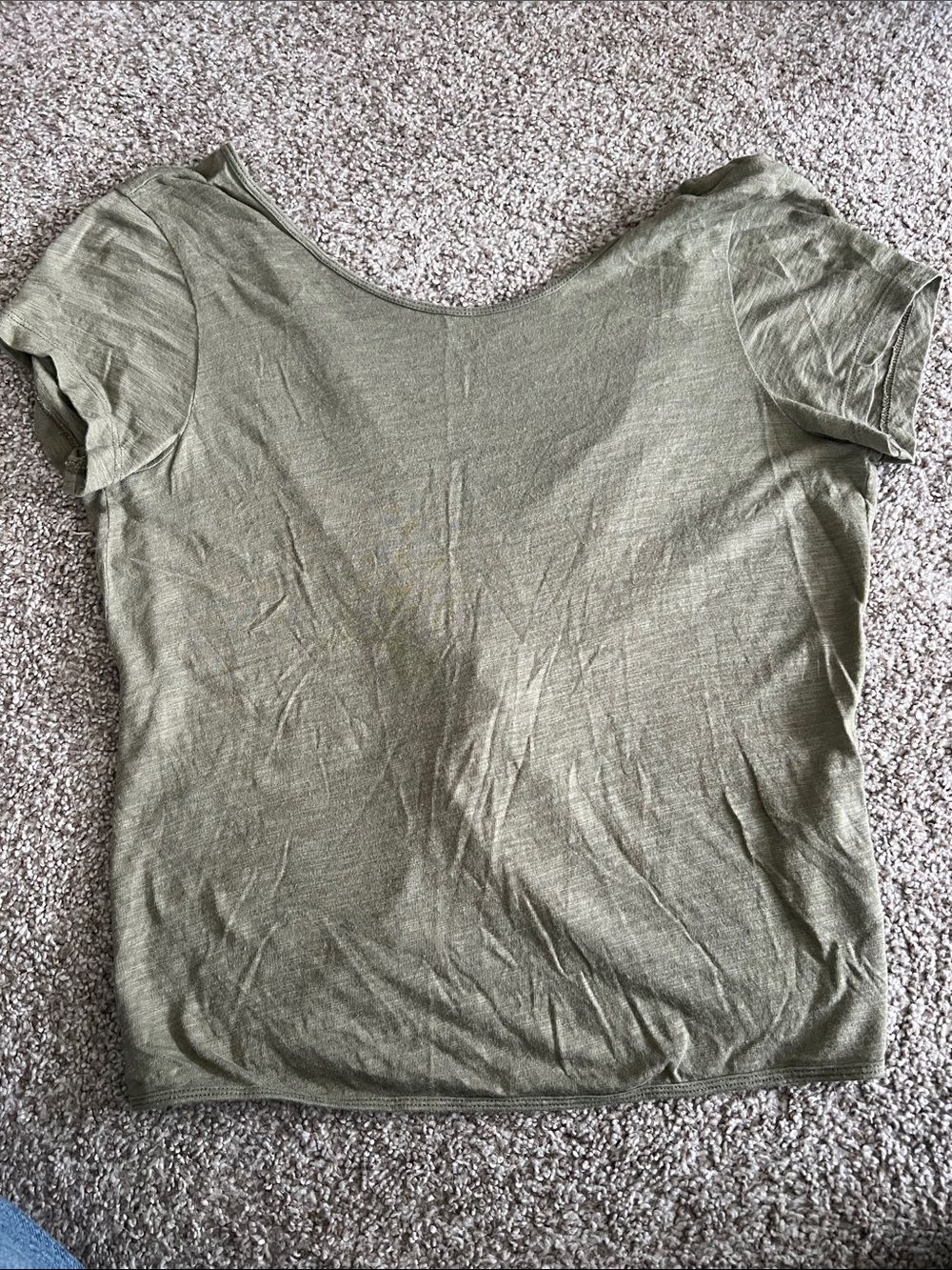 Abercrombie & Fitch Olive Green Scoop Neck Short Sleeve Tee